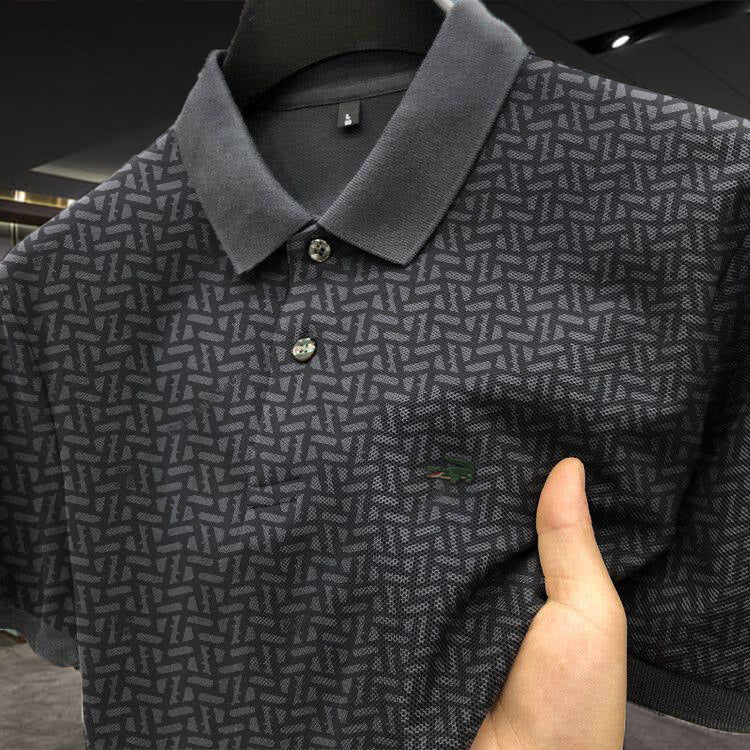 Áo Polo Nam Cổ Bẻ Ngắn Tay Monogram Sang Trọng Chất CVC Thấm Hút, Có Bigsize - LC7